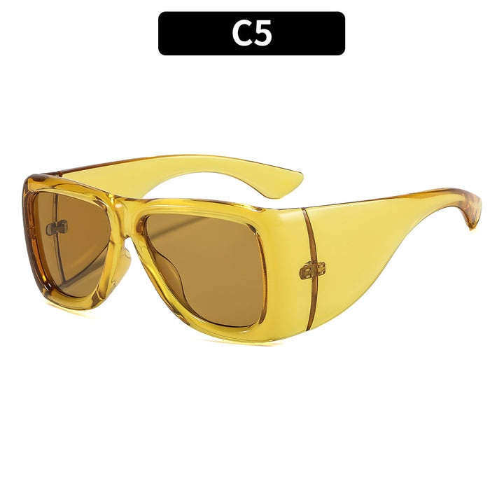 Retro Oversized Shield Sunglasses