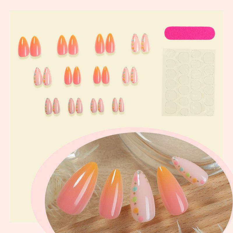Premium Gradient Press-On Nail Set Bowlift