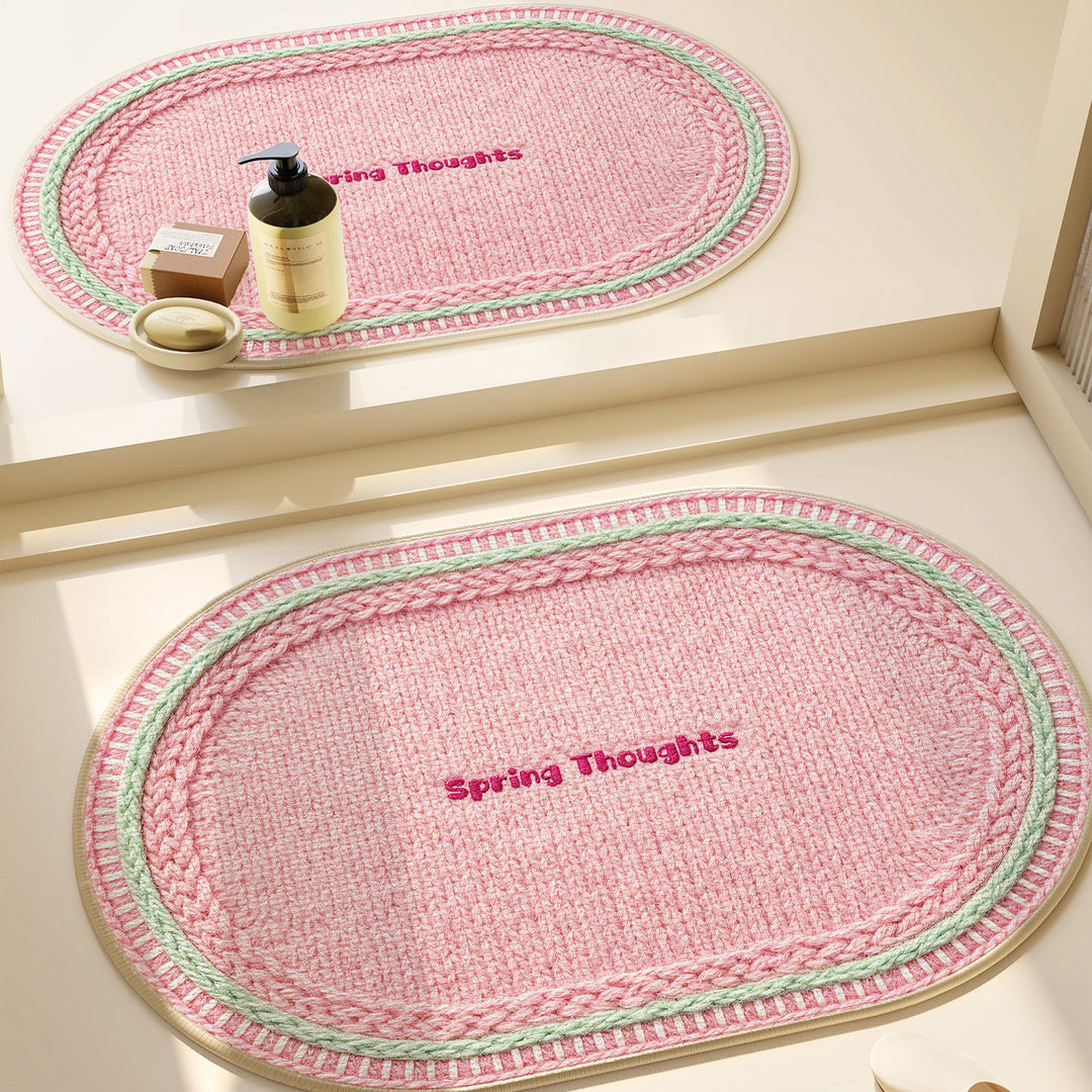 Heart-Patterned Bathroom Mat Bowlift