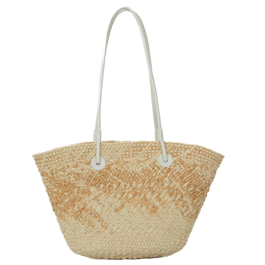 Elegant Rattan-Style Handbag with Double Handle Bowlift