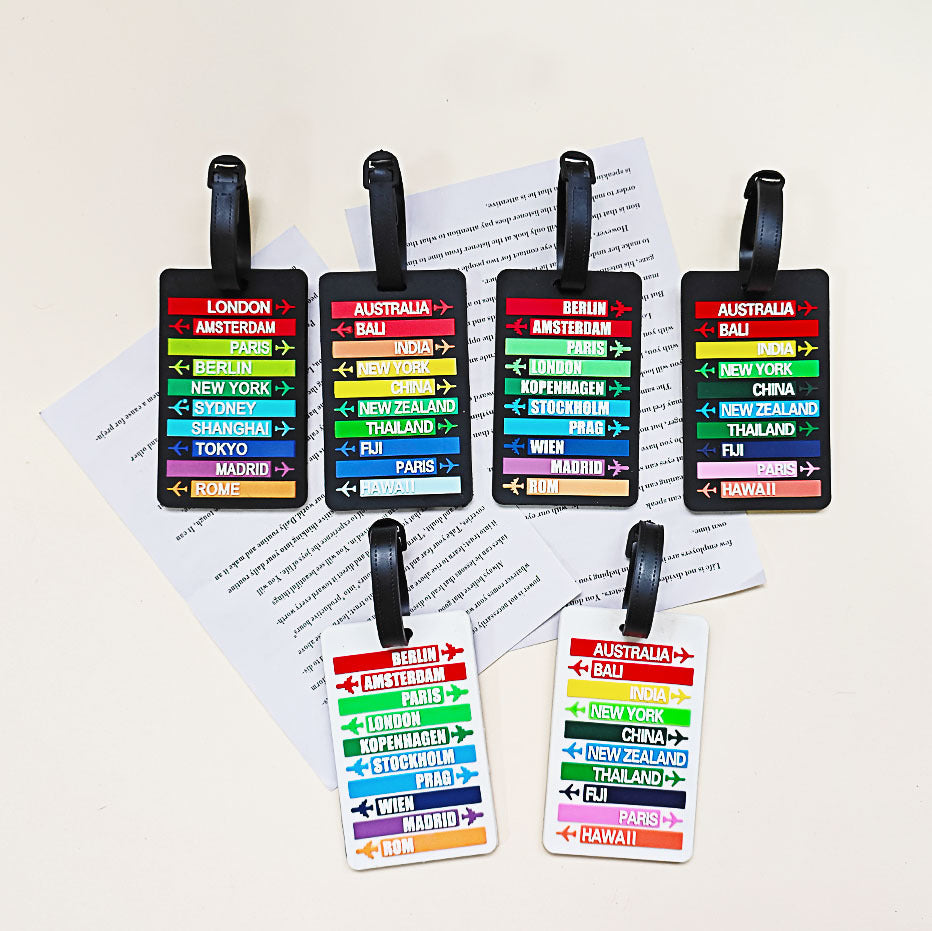 Unisex Travel-Themed Luggage Tag Bowlift