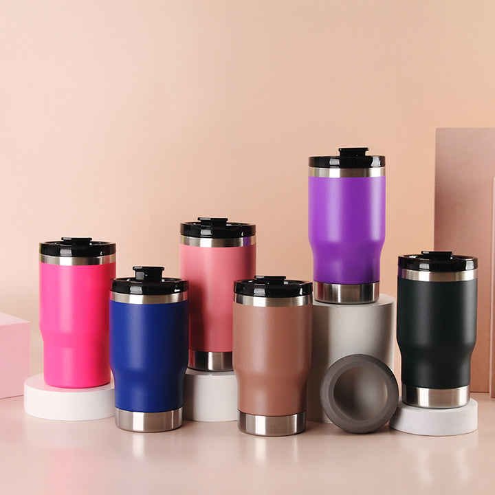 Women Insulated Travel Mug with Non-Slip Silicone Ring Bowlift