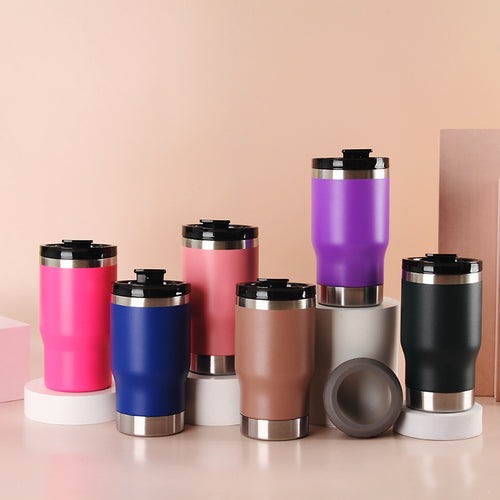 Women Insulated Travel Mug with Non-Slip Silicone Ring Bowlift