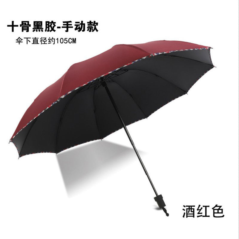 Women's Folding Umbrella with Stable Frame and Wind Protection System Bowlift