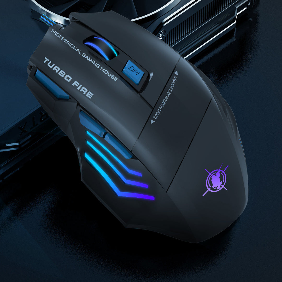 High-precision gaming mouse with adjustable DPI and RGB lighting Bowlift