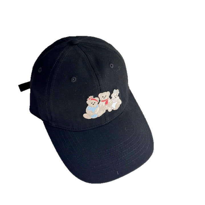 Women's Playful Embroidered Bear Cap Bowlift