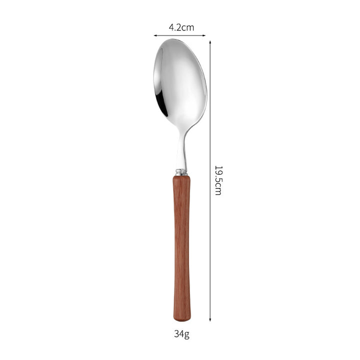 Elegant serving spoon with ergonomic wooden handle Bowlift