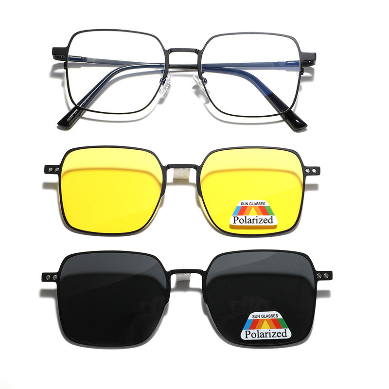 Women's versatile, fashionable sunglasses with interchangeable polarizing lenses Bowlift