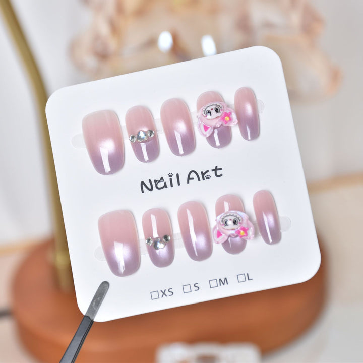 Creative Themed Press-On Nail Art Bowlift