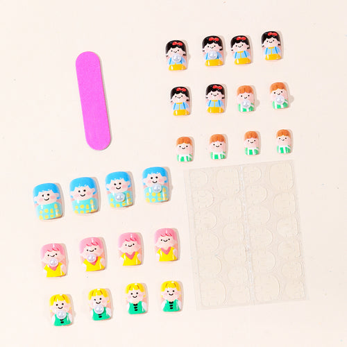 Playful Cartoon Character Nail Art Set Bowlift