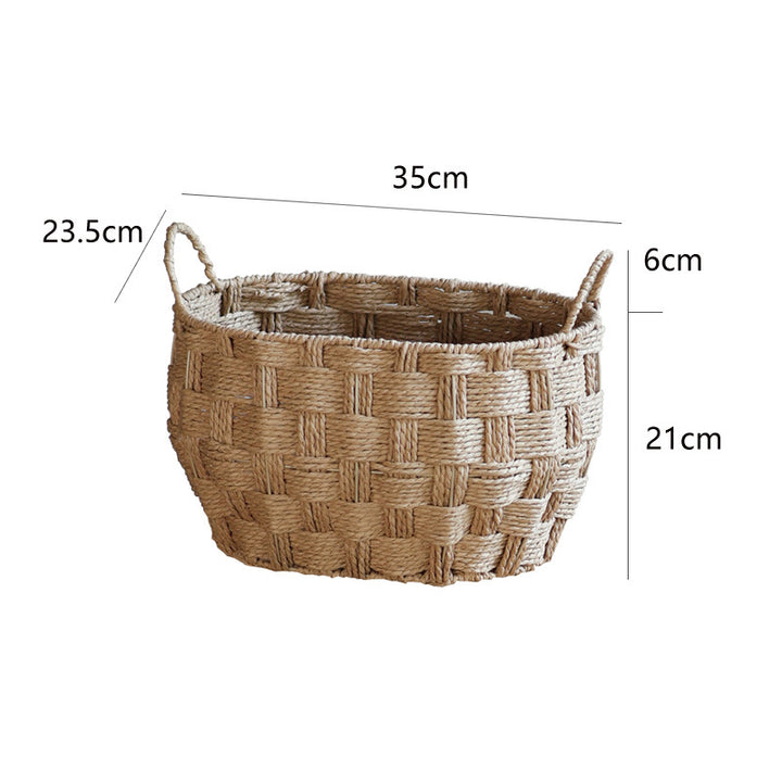 Decorative storage basket made of natural material Bowlift