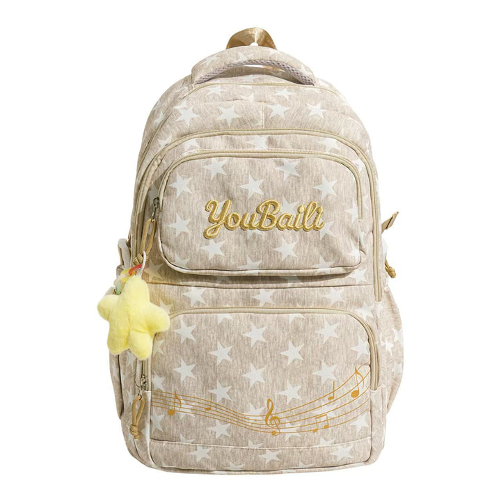 Multi-Functional Star-Embellished Backpack Bowlift