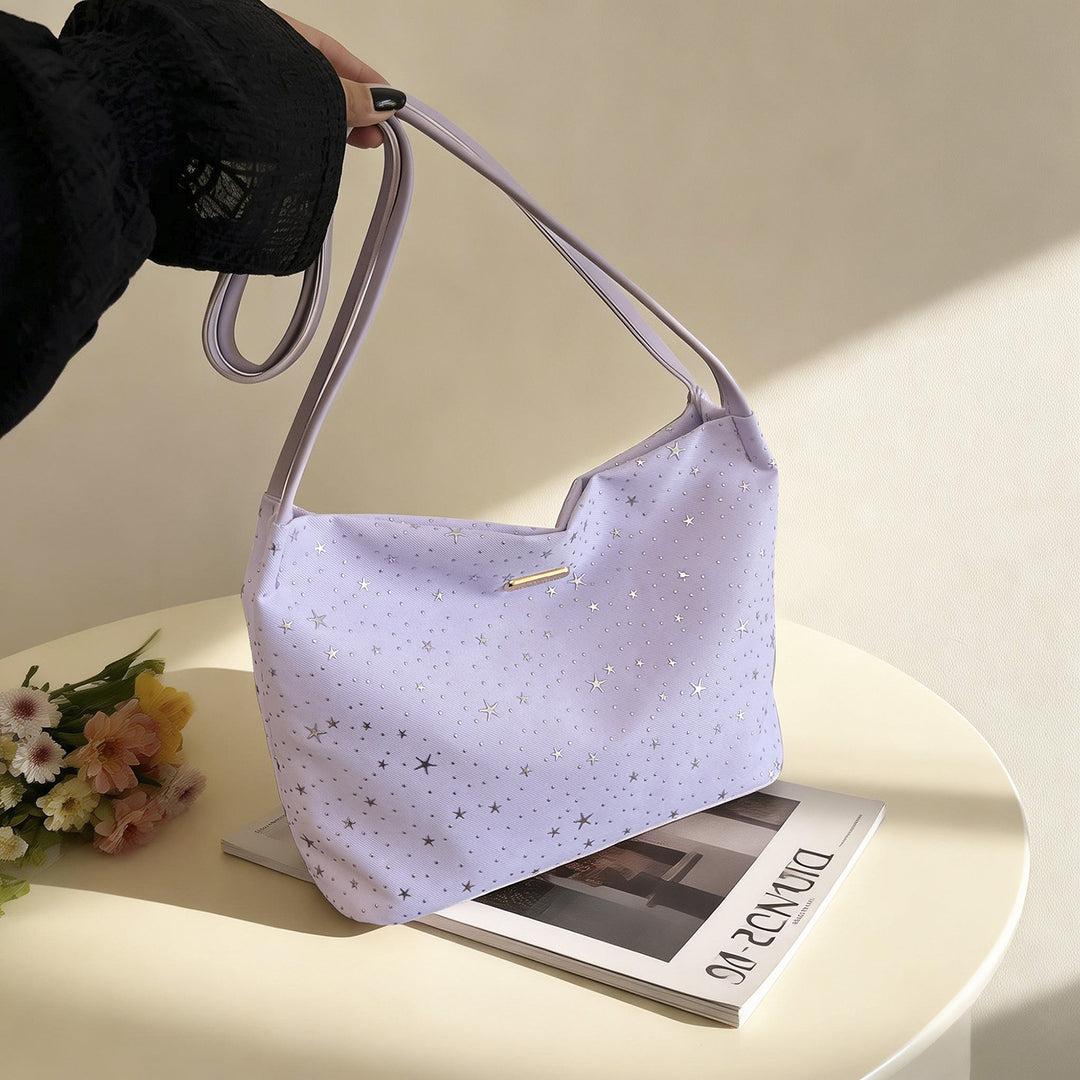 WoStylish Star-Embellished Hobo Bag Bowlift