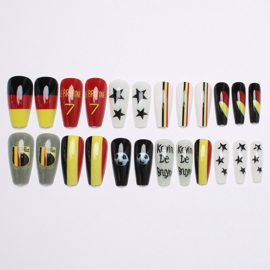 Sports-Themed Press-On Nail Art Bowlift