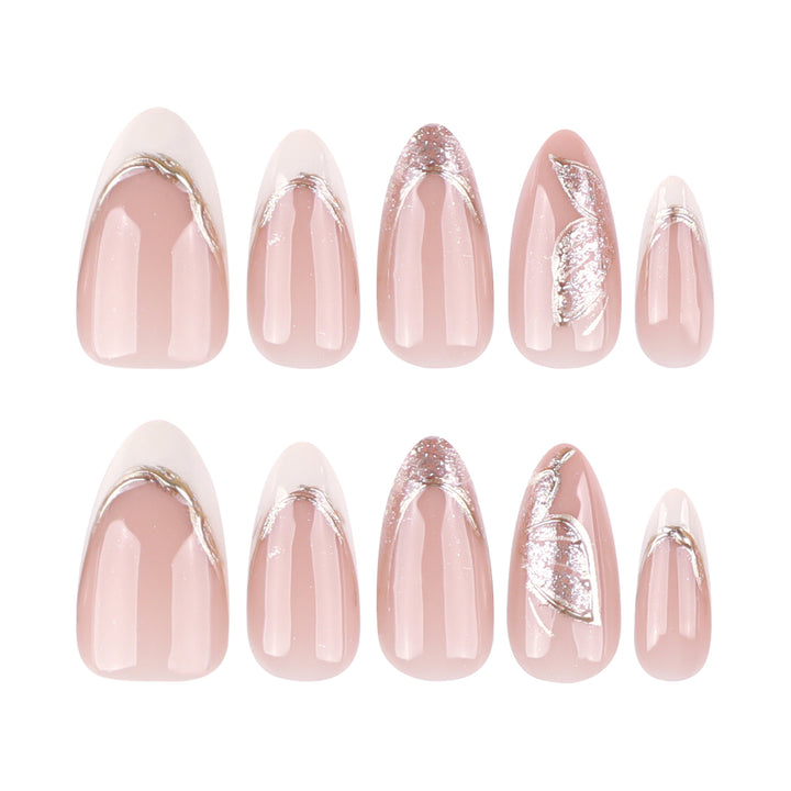 Elegant Stiletto Nails with Glitter and Spike Decorations Bowlift