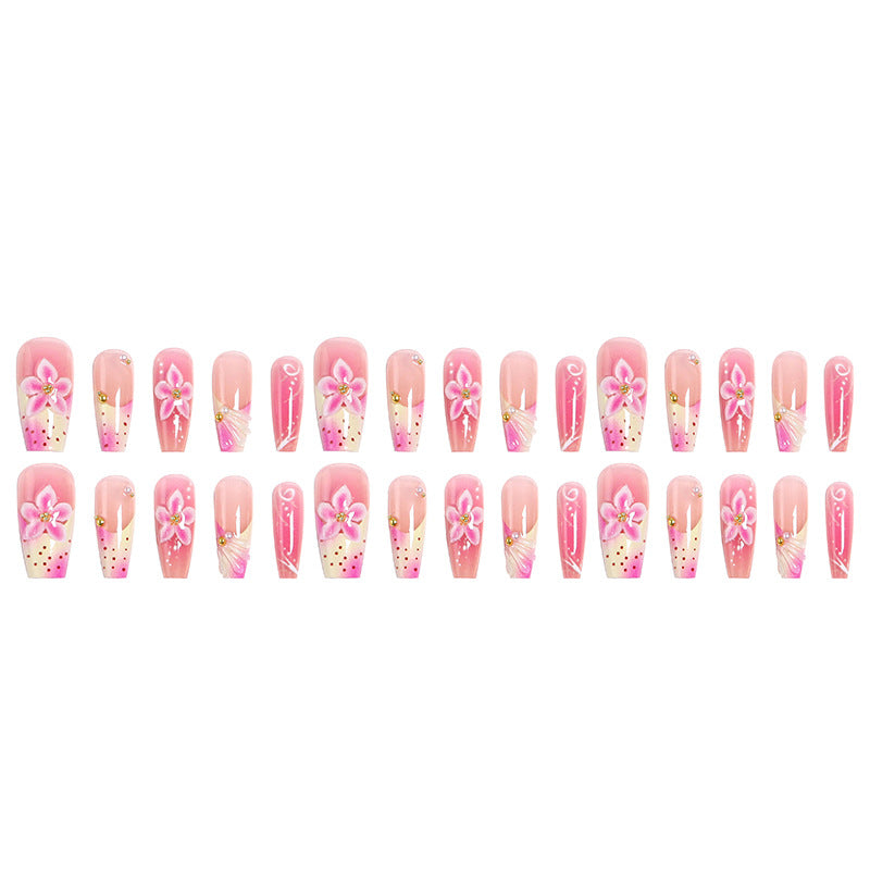 Nail art set with elegant floral motifs Bowlift