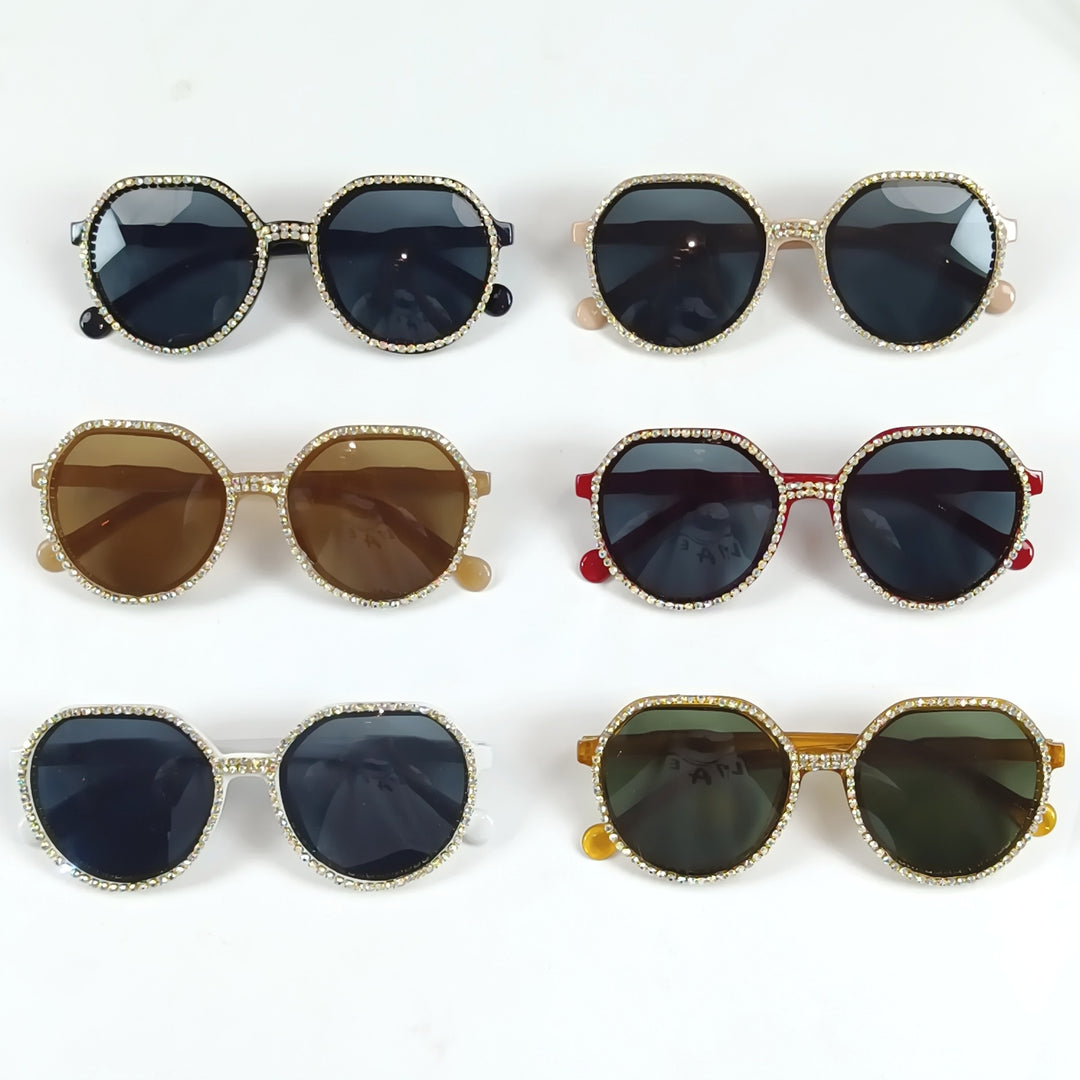 Women Glittering Oversized Sunglasses Bowlift