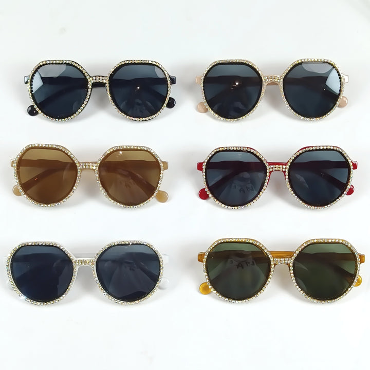 Women Glittering Oversized Sunglasses Bowlift