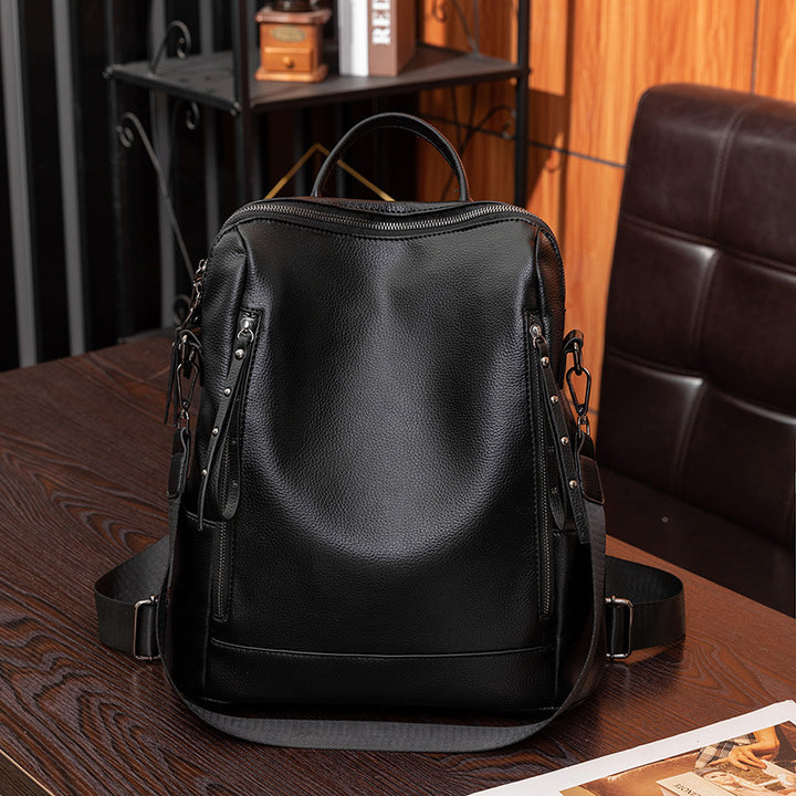 Structured Leather Backpack Bowlift