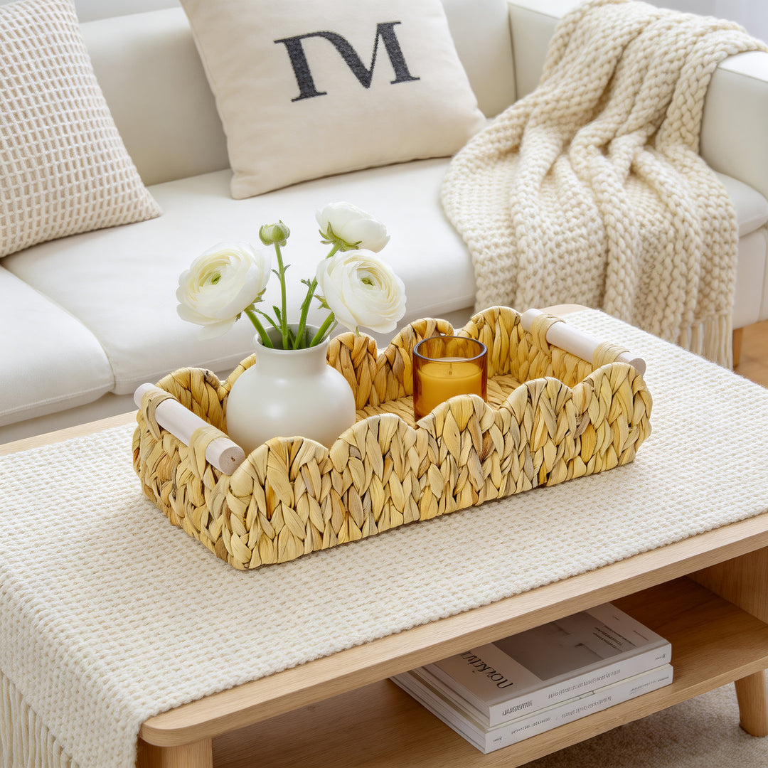 Decorative Woven Storage Tray Bowlift