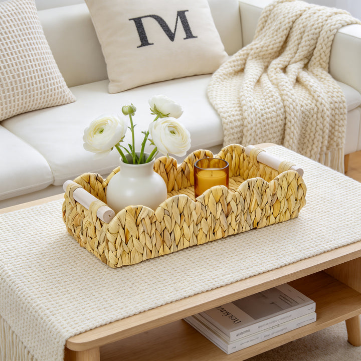Decorative Woven Storage Tray Bowlift