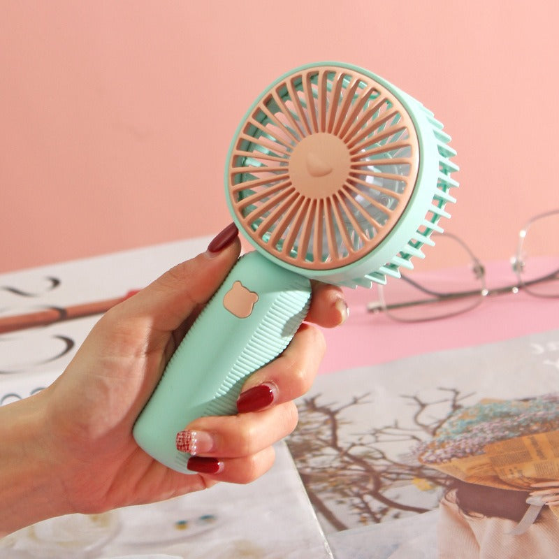 Unisex Portable Handheld Fan with Ergonomic Design and Rechargeable Battery Bowlift