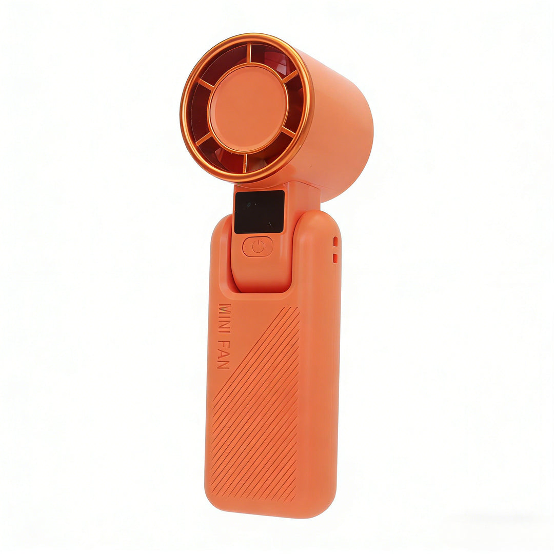 Women's Portable Mini Handheld Fan with USB Charging Function and Digital Display Bowlift