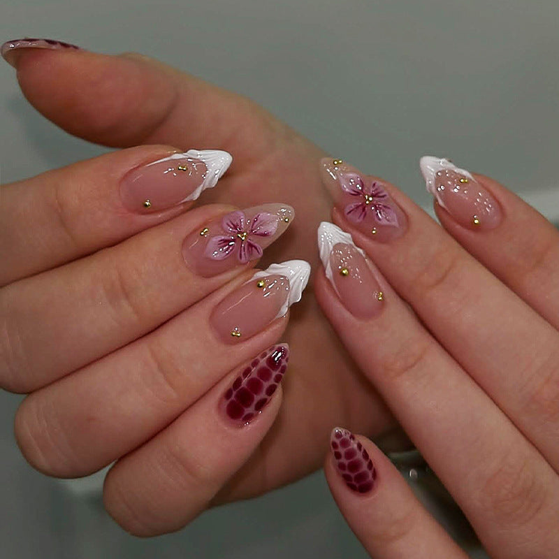 Floral Art Press-On Nail Tips Bowlift