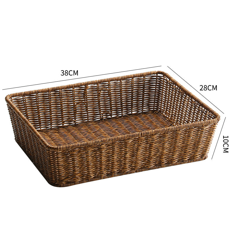 Unisex Rectangular Storage Basket made of hand-woven material Bowlift
