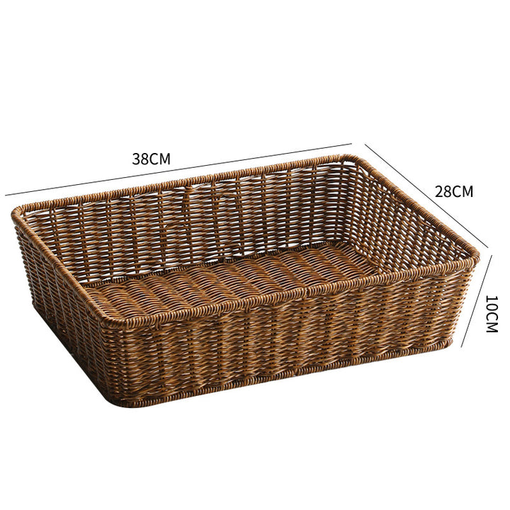 Unisex Rectangular Storage Basket made of hand-woven material Bowlift