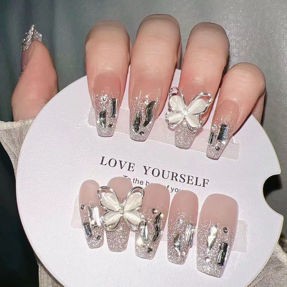 Decorative Press-On Nail Design Set Bowlift
