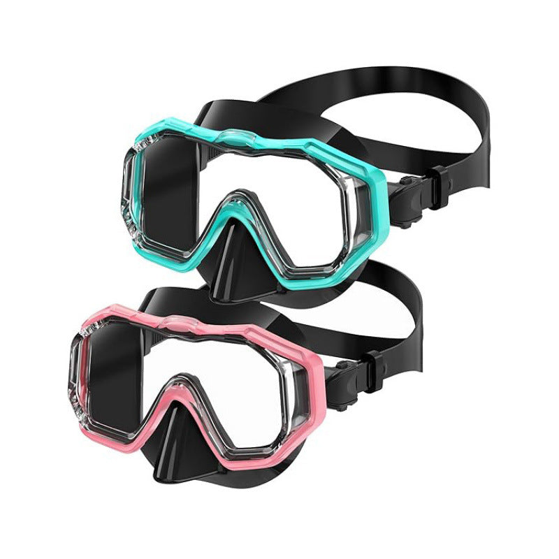 Diving mask with special field of vision and anti-fog technology Bowlift