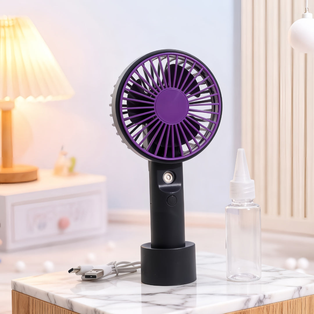 Ladies Portable Spray Fan with Ergonomic Design Bowlift