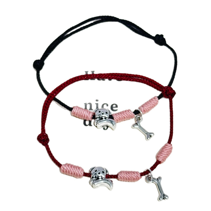 Adjustable Dog Theme Charm Bracelet Bowlift