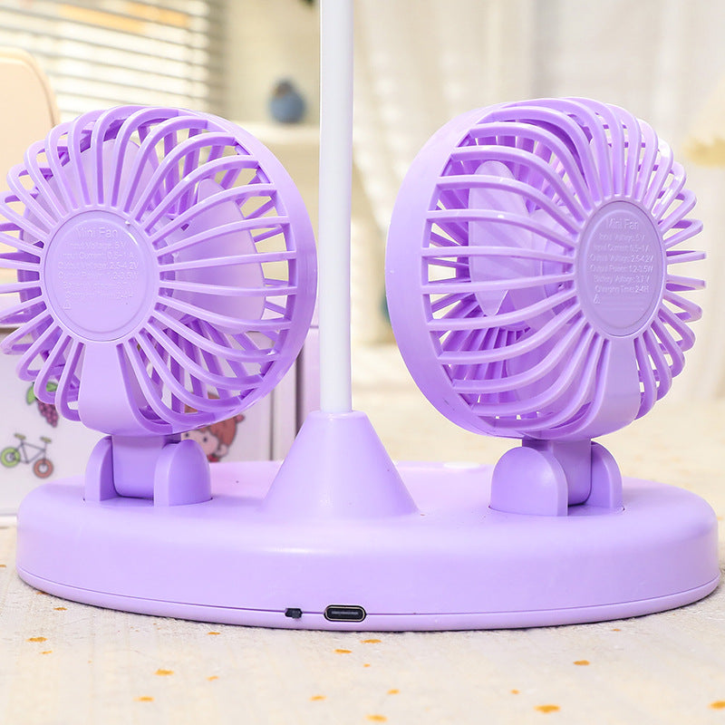 Ladies table fan with LED lighting and flexible tilt Bowlift