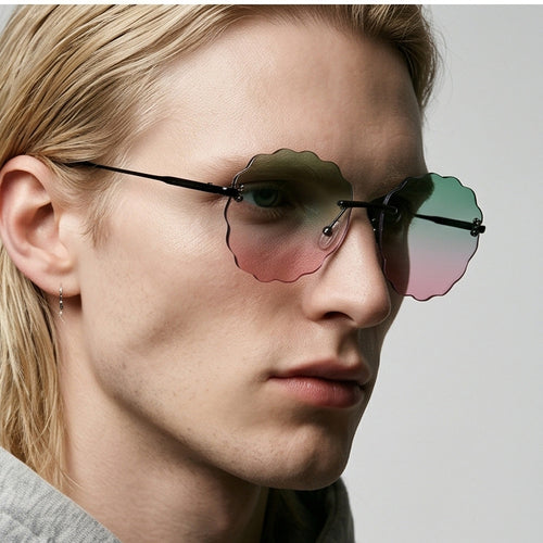 Ladies fashionable sunglasses in unique flower frame Bowlift
