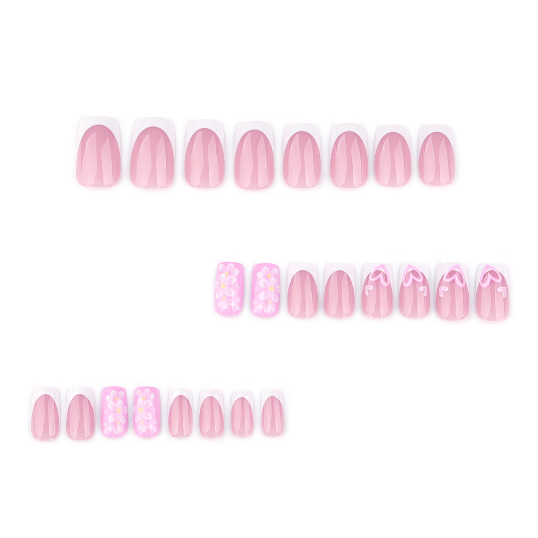 Premium Nail Design with Floral Motifs Bowlift