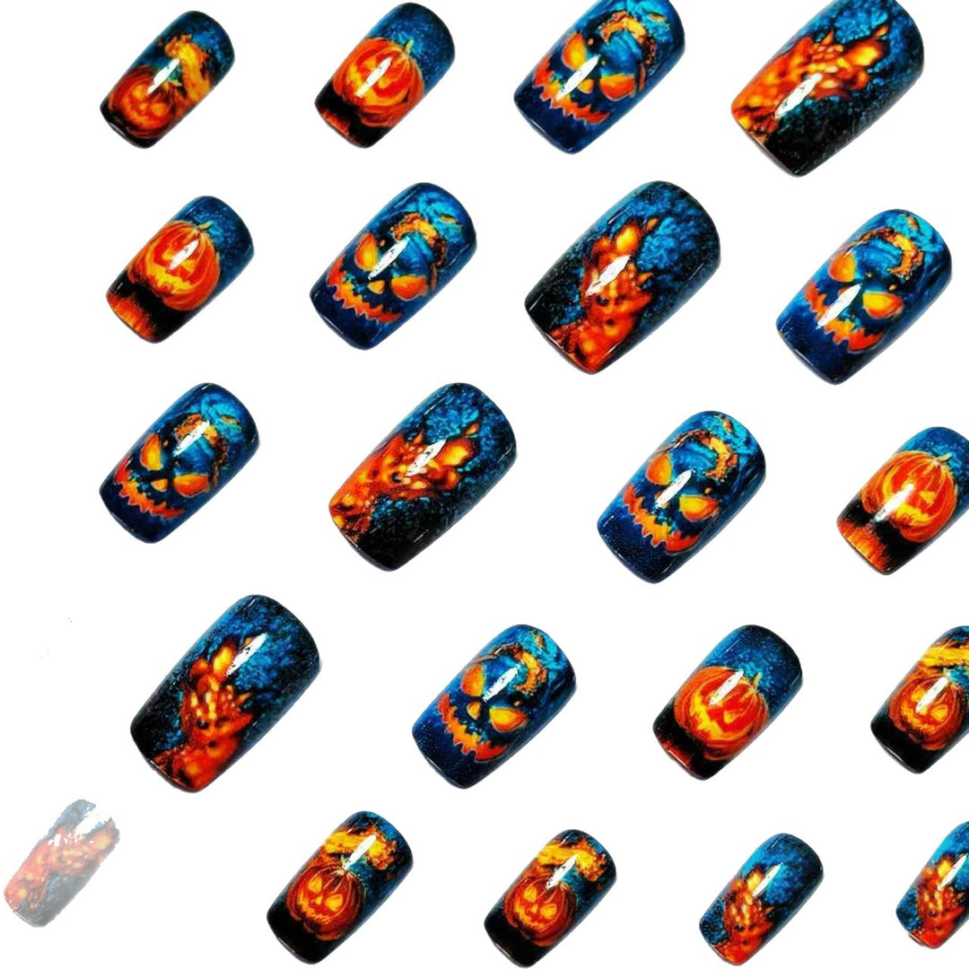 Halloween-Themed 3D Pumpkin Nail Art Bowlift
