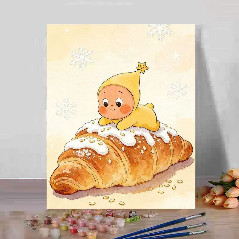 Cute Dessert-Themed Canvas Art Print Bowlift