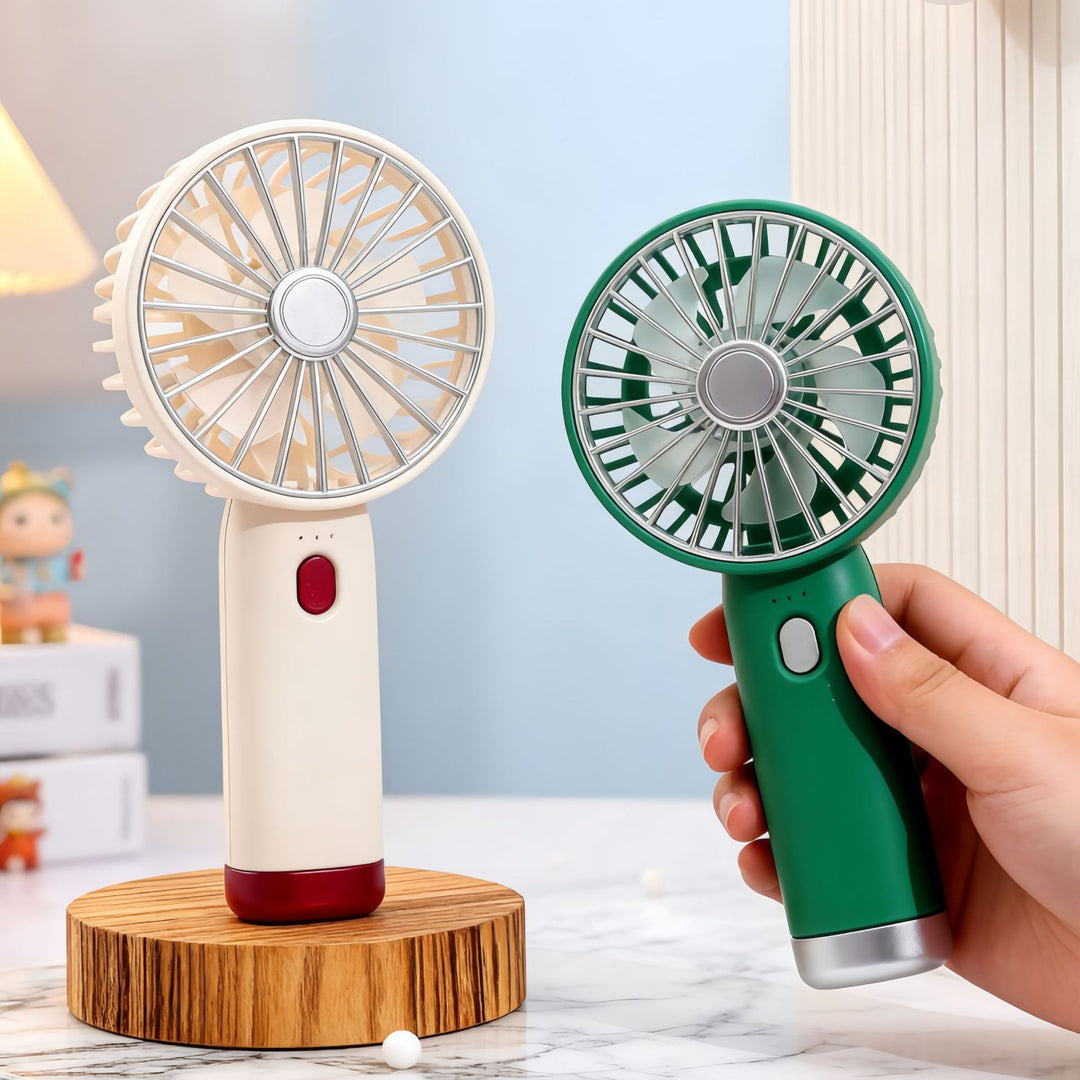 Ladies Portable Hand Fan with Powerful Battery and Ergonomic Design Bowlift