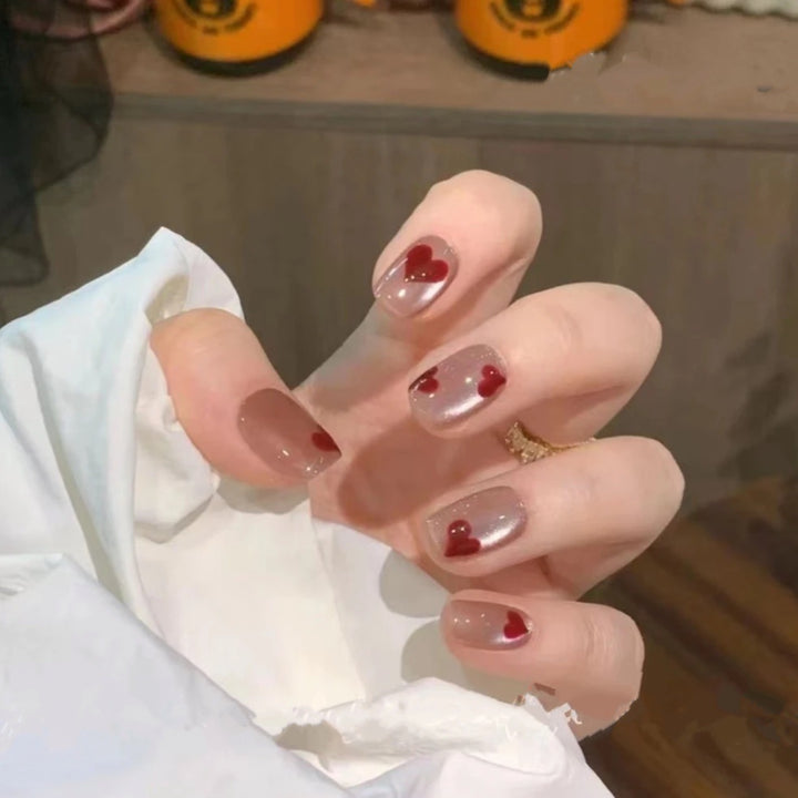 Festive Holiday Themed Press-On Nail Art Bowlift