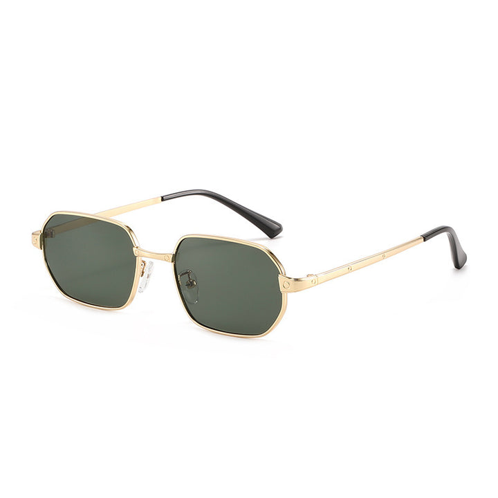 Geometric Metal Frame Sunglasses Bowlift