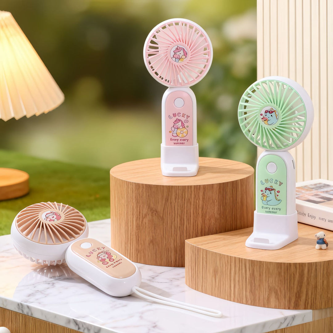 Women's Portable USB Hand Fan with Cute Bowlift Design