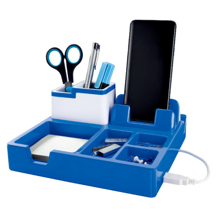 Multifunctional desk organizer with USB charging port Bowlift
