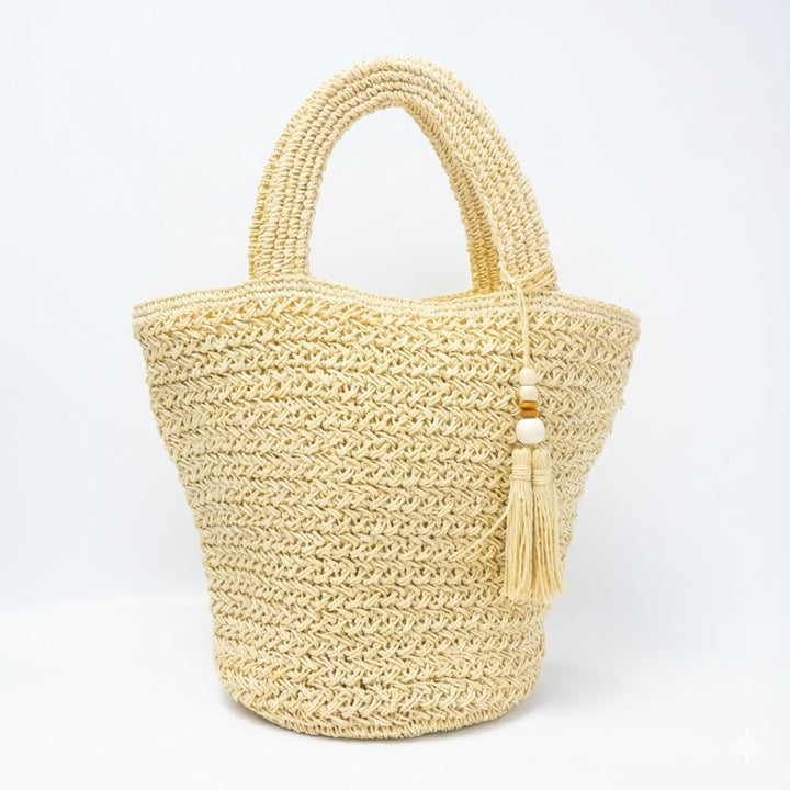 Basket bag with fine woven structure Bowlift