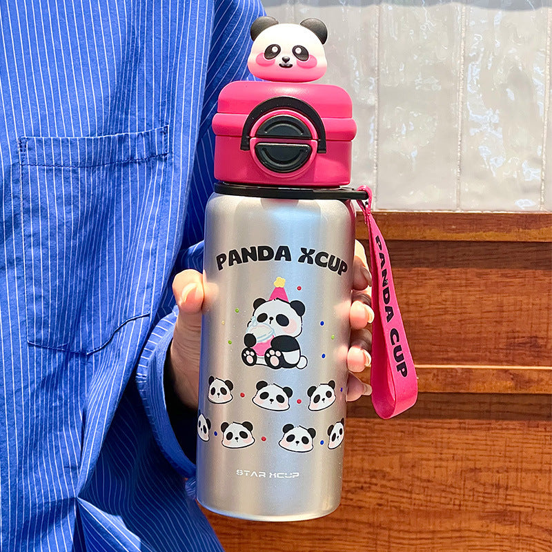 Women's insulated drinking bottle with creative panda design Bowlift