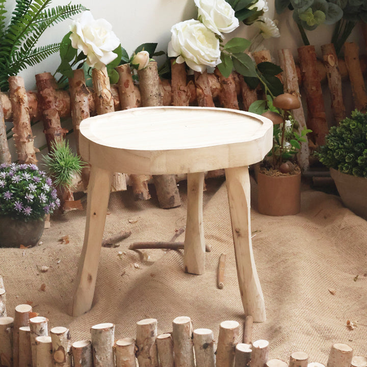 Elegant wood side table Bowlift
