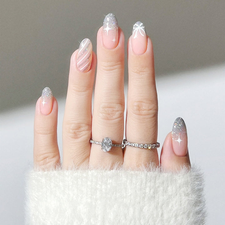 Glamorous Stiletto Press-On Nail Art Design Bowlift