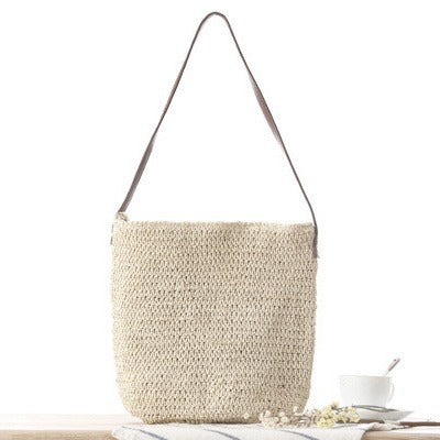 Handbag Made from Hand-Knotted Natural Material with Adjustable Shoulder Strap Bowlift