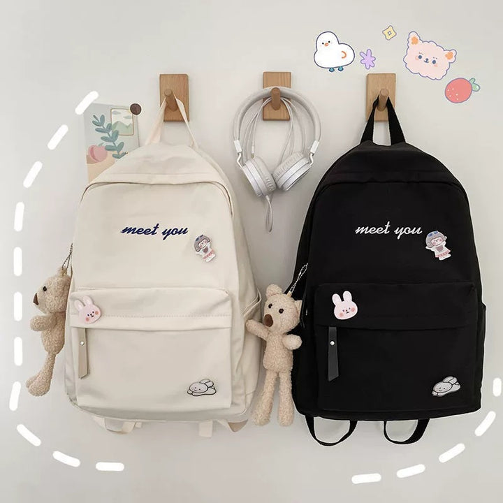 Backpack with Playful Character Design Bowlift